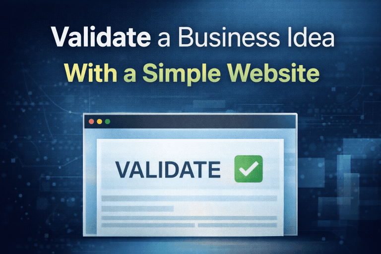 How to Validate a Business Idea With a Simple Website
