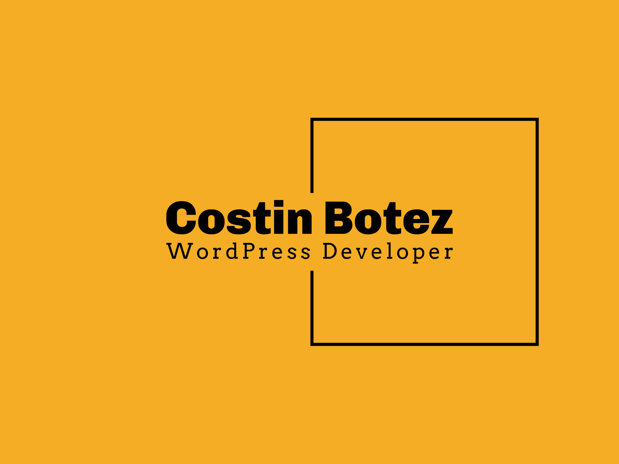Costin Botez WordPress Developer